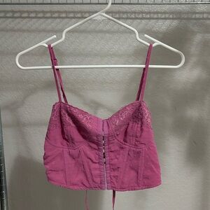 LA HEARTS Pink Corset Top